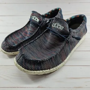 Hey Dude Wally Sox Mens Size 12 Blue Orange Shoes‎ Lightweight Slip On