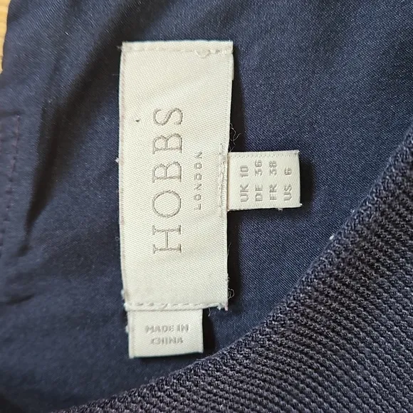 HOBBS navy classic sheath dress 6