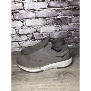 Hoka Cavu 3 Slip Lunar Rock Charcoal Grey Fabric Slip On Running Shoes Men Sz 10