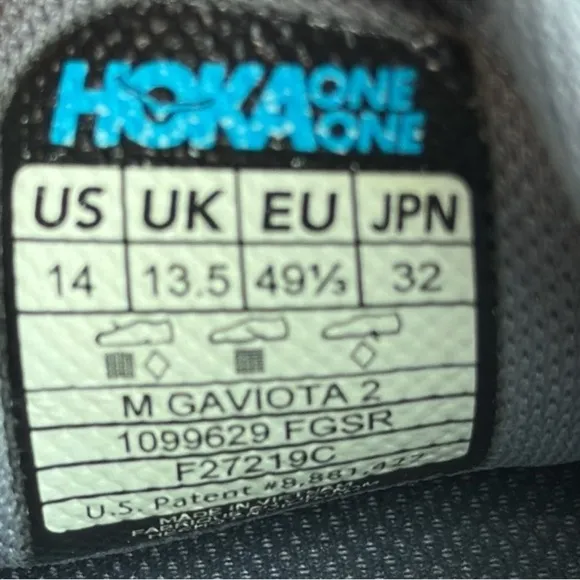 Hoka Men's Gaviota 2 Running Sneakers Trainers, Blue, Size 14