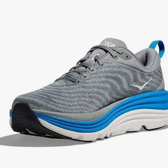 Hoka Men's Gaviota 5 Limestone / Diva Blue Running Shoes
