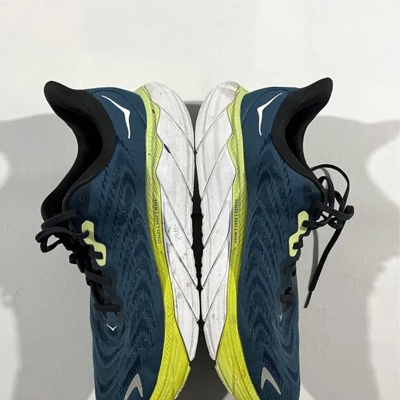 Hoka One Mens Arahi 6 Blue Running Comfort Athletic Shoes Sneakers BGBCR Sz 12