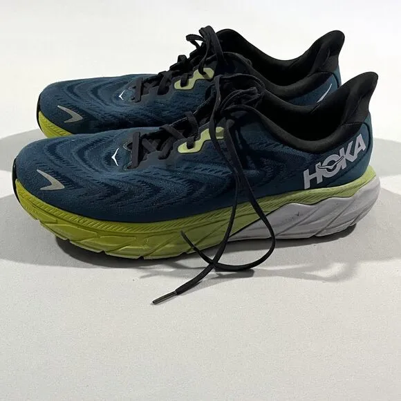 Hoka One Mens Arahi 6 Blue Running Comfort Athletic Shoes Sneakers BGBCR Sz 12