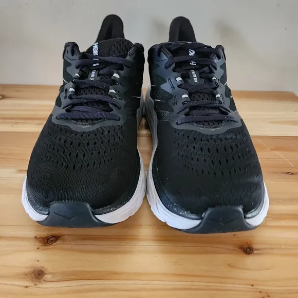 Hoka One One Arahi 5 Running Shoes Black/White Men's 10.5D Sneakers