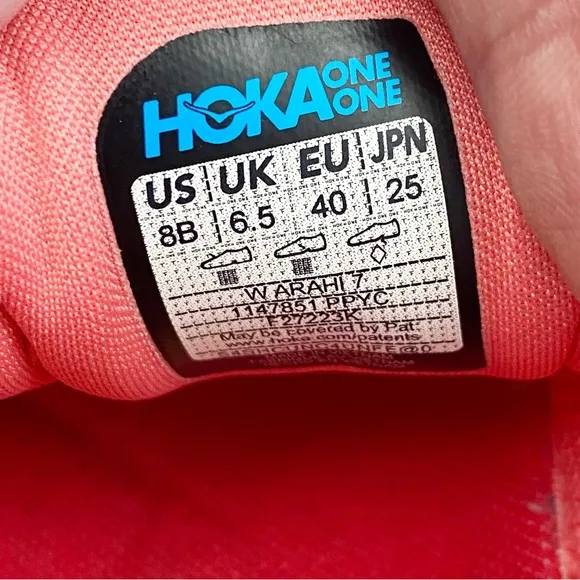 Hoka One One Arahi 7 Sneakers Running Shoes Athletic Papaya Coral Pink Orange