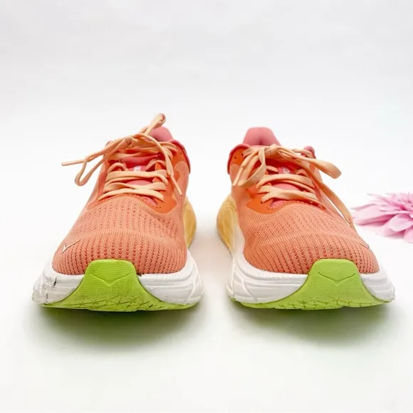 Hoka One One Arahi 7 Sneakers Running Shoes Athletic Papaya Coral Pink Orange