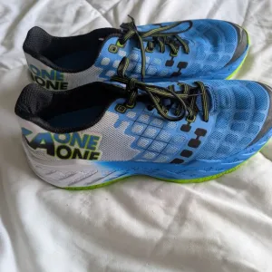 Hoka One One Blue and Green Athletic Shoes