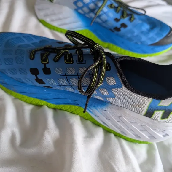 Hoka One One Blue and Green Athletic Shoes