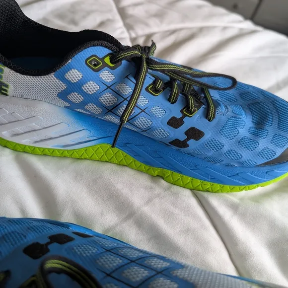 Hoka One One Blue and Green Athletic Shoes