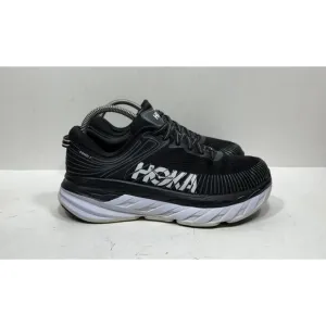 Hoka One One Bondi 7 1110531 BWHT Black Sneaker Womens Shoes Size 7.5 D Wide