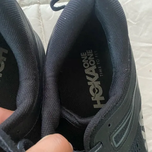 HOKA ONE ONE Bondi 7 Black  X-Wide Men's Running Shoes Size 10 4E  1117033 BBLC
