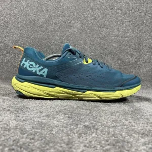 Hoka One One Challenger ATR 6 Blue Teal Yellow Running Shoes Sneaker Mens Sz 13