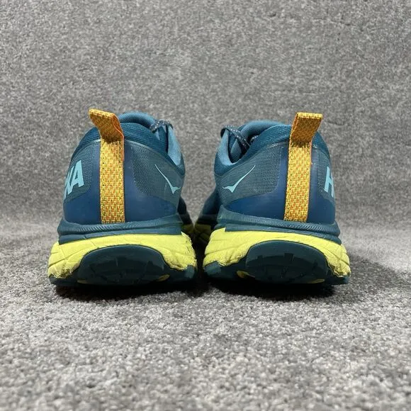 Hoka One One Challenger ATR 6 Blue Teal Yellow Running Shoes Sneaker Mens Sz 13