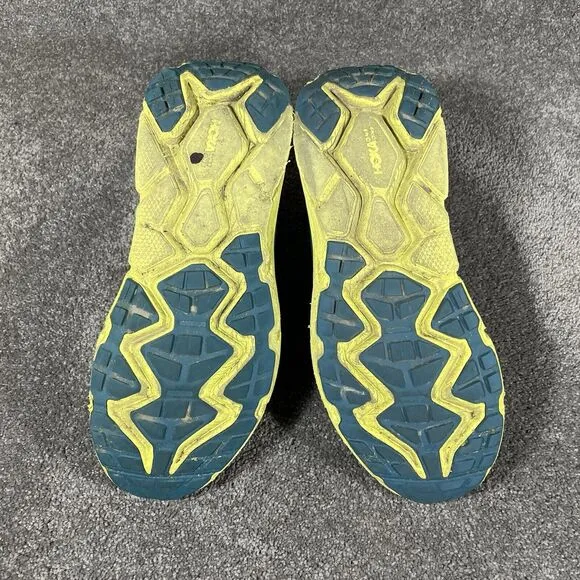 Hoka One One Challenger ATR 6 Blue Teal Yellow Running Shoes Sneaker Mens Sz 13