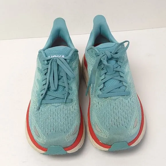 Hoka One One Clifton 8 Running Shoes, Aqua, Women's 9.5 M
