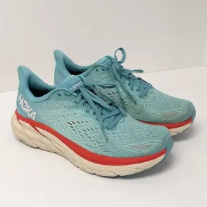 Hoka One One Clifton 8 Running Shoes, Aqua, Women's 9.5 M