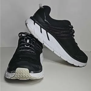 Hoka  One One Clifton Men's Black and White Running Shoes 9.5