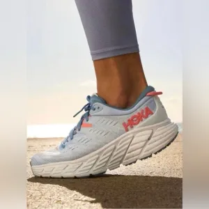 HOKA One One Gaviota 4 Women’s Running Shoes | Size 8.5 | Blue Fog Coral
