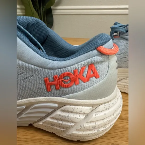 HOKA One One Gaviota 4 Women’s Running Shoes | Size 8.5 | Blue Fog Coral