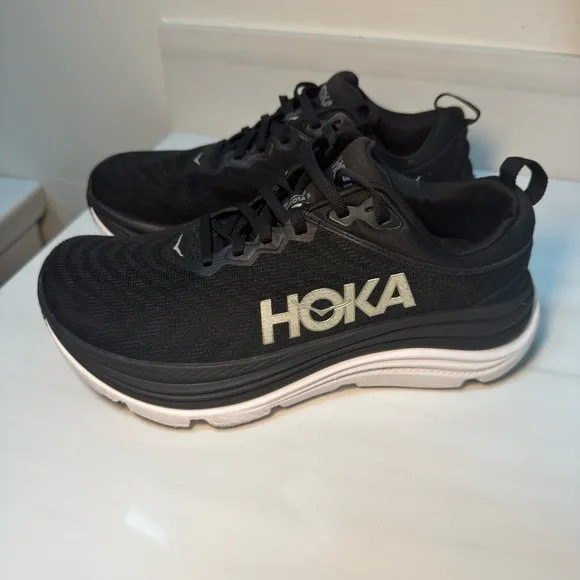 Hoka One One Gaviota 5 Women’s Size 8 Black Running Shoes Cushioned Worn Once