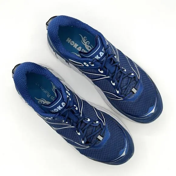Hoka One One Mens Odyssey Blue White Running Shoes Sneakers Men's Size 9