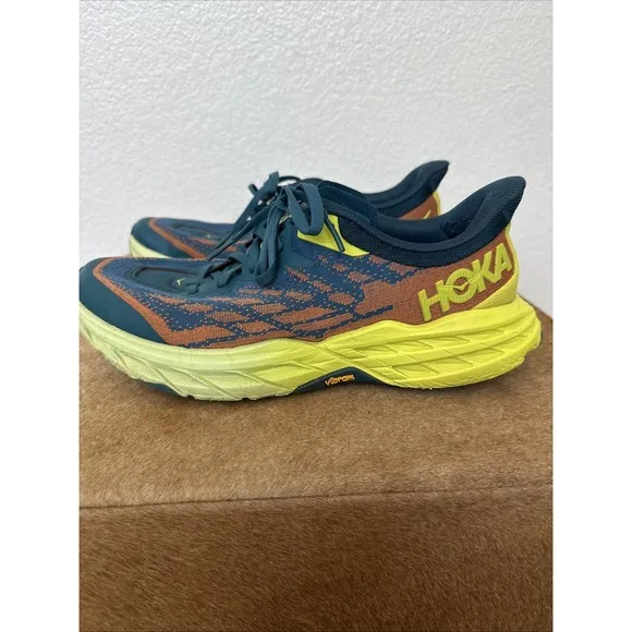 Hoka One One Mens Speedgoat 5 1123157 BCEP Blue Running Shoes Sneakers Size 8.5D