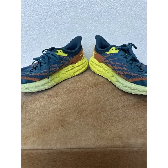 Hoka One One Mens Speedgoat 5 1123157 BCEP Blue Running Shoes Sneakers Size 8.5D