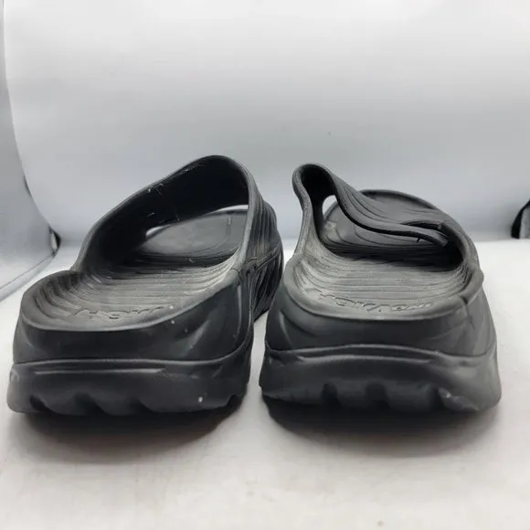 Hoka One One Ora Recovery Slides Mens Size 12 Black Slip On Comfort Sandals