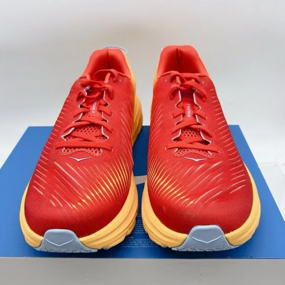 Hoka One One Rincon 3 Running Shoes Fiesta Amber Yellow Mens US 11.5 EE Wide