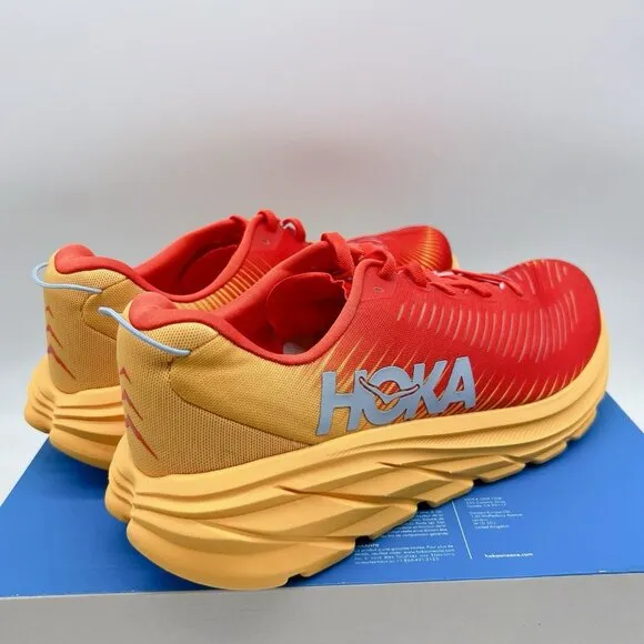Hoka One One Rincon 3 Running Shoes Fiesta Amber Yellow Mens US 11.5 EE Wide