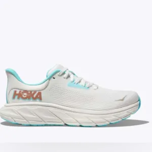 Hoka Women's Arahi 7 White and Blue Running Shoes Size 9B