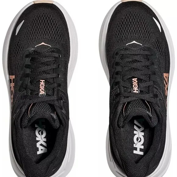 HOKA Women's Bondi 9 Running Shoes Color Black_Rose Gold