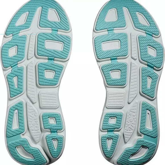 HOKA Women's Bondi 9 Running Shoes Color Grey_Light Blue