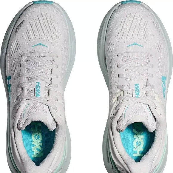 HOKA Women's Bondi 9 Running Shoes Color Grey_Light Blue