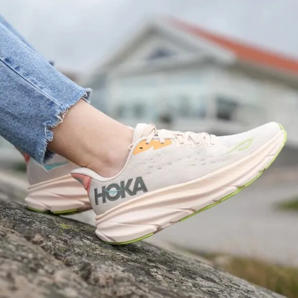 HOKA Women's Clifton 9 Running Shoes in Vanilla/Astral Color- Women' Shoes NWT