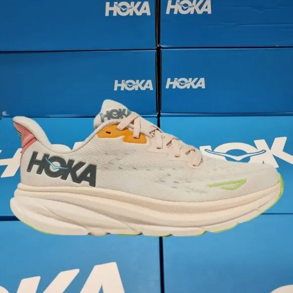 HOKA Women's Clifton 9 Running Shoes in Vanilla/Astral Color- Women' Shoes NWT