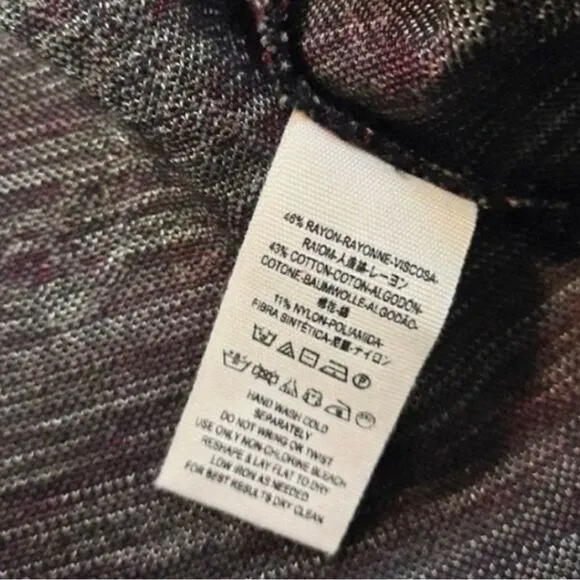 HP Free People Modern Love long sleeve mini dress black pink S.