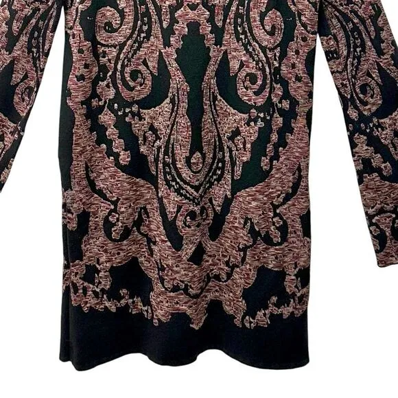 HP Free People Modern Love long sleeve mini dress black pink S.