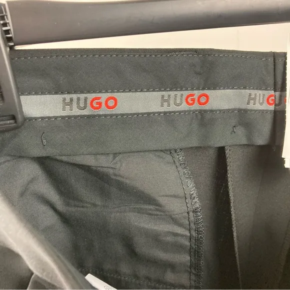 Hugo Boss Dress Pants Mens Modern fit 32Wx31L Black Solid E04426