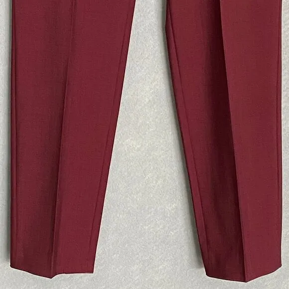 Hugo Boss Men's 34x31 Dress Pant Modern Fit Virgin Wool Blend Dark Red NEW