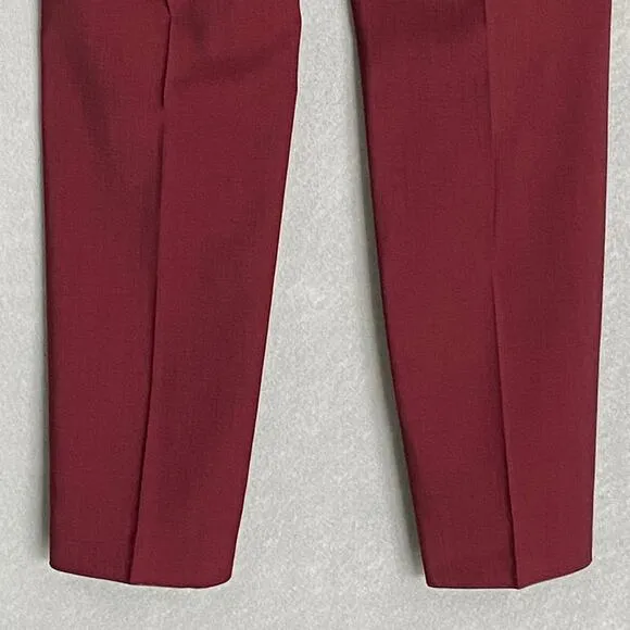 Hugo Boss Men's 34x31 Dress Pant Modern Fit Virgin Wool Blend Dark Red NEW