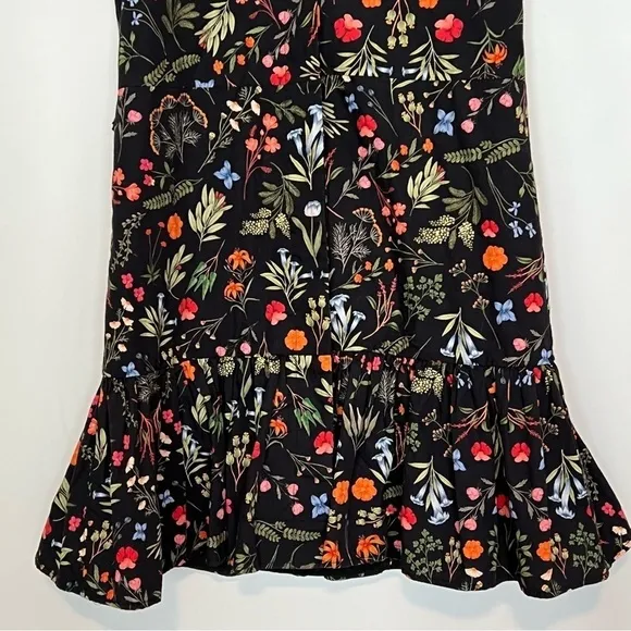Hutch Peach Mini Dress in Black  Floral XS