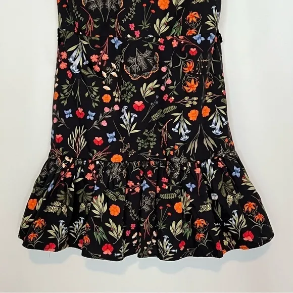Hutch Peach Mini Dress in Black  Floral XS