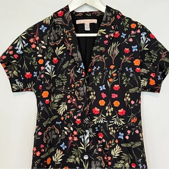 Hutch Peach Mini Dress in Black  Floral XS