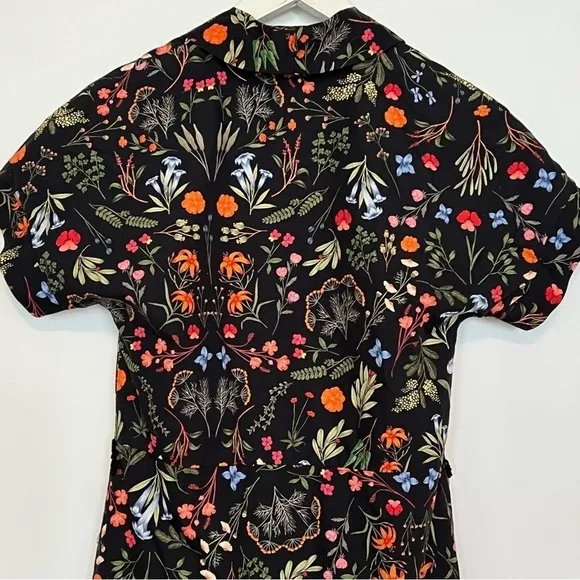 Hutch Peach Mini Dress in Black  Floral XS
