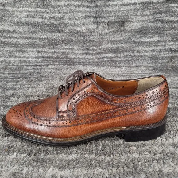 Imperial Grade Regal Wing Tip Brogue Brown Leather Oxford USA Mens 7.5