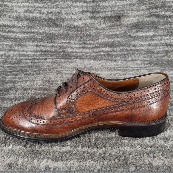 Imperial Grade Regal Wing Tip Brogue Brown Leather Oxford USA Mens 7.5
