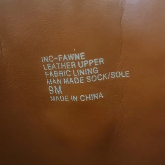 I.N.C. International Concepts Women's Brown Leather boots Size 9