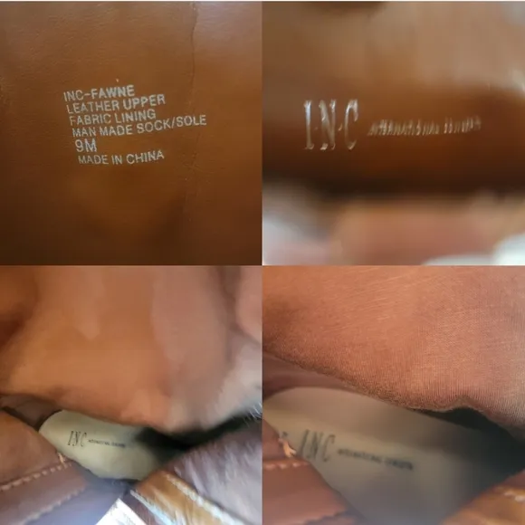 I.N.C. International Concepts Women's Brown Leather boots Size 9