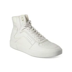 INC Mens White Perforated Keanu Round Toe Platform Lace-Up Sneakers Shoes 8.5 M